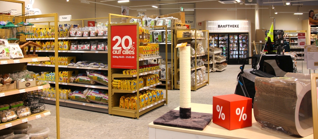 Blick in den Bremer ZOO & Co. Markt