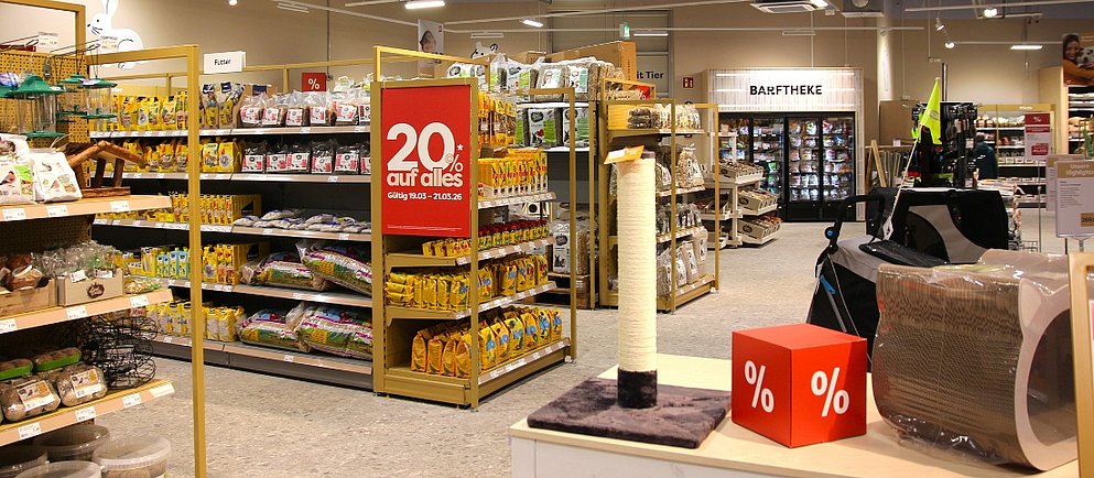 Blick in den Bremer ZOO & Co. Markt