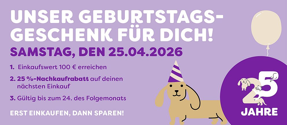 Entdecke unseren Nachkaufrabatt am 25.04.2026!