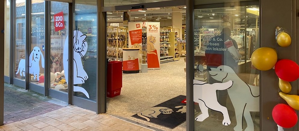 Außenansicht des neuen ZOO & Co.-Tierfachmarktes in Garbsen